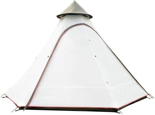 Grrat Ventilation Pyramid Shape Tent 4 Person Easy Set Up Waterproof Double Layer Aluminum Rod Instant Outdoor Easy Assembly