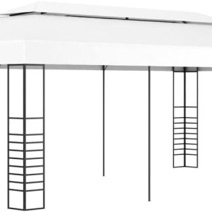 Gazebo Canopy Tent, 236.2" x 236.2" Large Outdoor Event Marquee with Sturdy Steel Frame for Weddings, Parties, and Backyard Gatherings, White