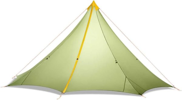 Pyramid Tent for Family,Outdoor 4 Person Tarp Tent,Ultralight 20D Double Silicone Nylon for Camping,Backpacking,Hiking
