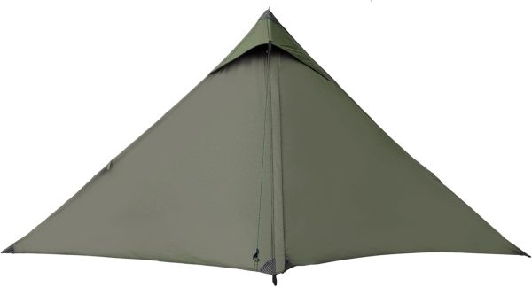 2.0 Upgrade Ultralight 1 Person Camping Tent - 940g, 20D Nylon Backpack Trekking Shelter, PU5000mm Waterproof & Fully Taped Seams, Height 130 cm, NO Pole for Hiking Mountaineering