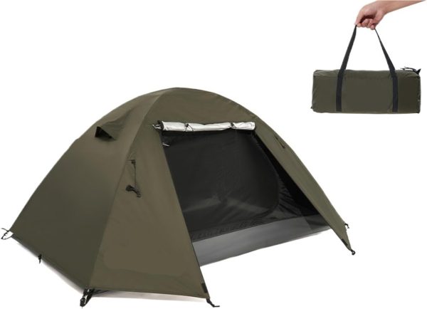 Compatible for Backpacking Tent, Waterproof Silver Coated Shelter for Hiking