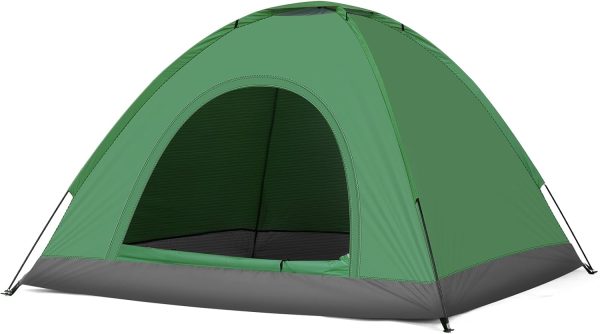 Outdoor Camping Dome Tent, 3-4 Person Capacity, Weather-Resistant Family Shelter for Hiking, Backpacking, Outdoor Recreation
