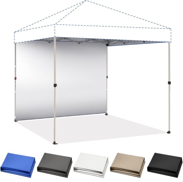 SunWall Silver Coated Only for 8x8 Pop Up Canopy Tent, 1-Piece Sidewall with Silver Coating, Frame and Canopy Not Included (Blue)