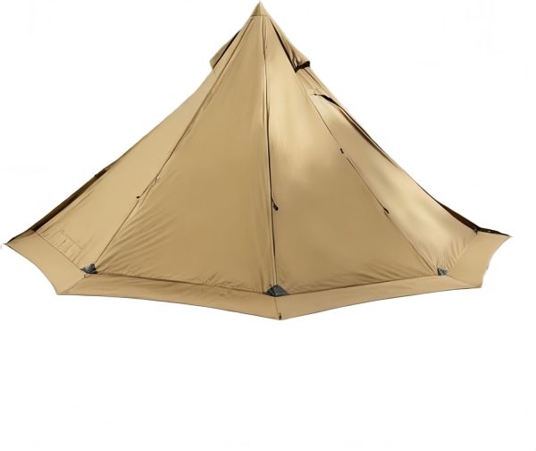 Hot Tent with Stove Jack – 4 Season Waterproof & Windproof Shelter for 1–4 People, Lightweight for Camping, Hiking, Hunting & Fishing