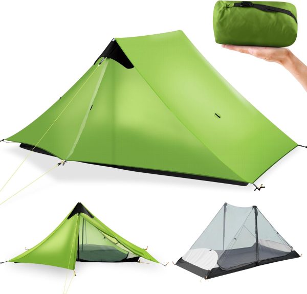 Ultralight Tent 3-Season Backpacking Tent 1 Person/2 Person Camping Tent, Outdoor Lightweight  Camping Tent Shelter, Perfect for Camping, Trekking, Climbing, Hiking