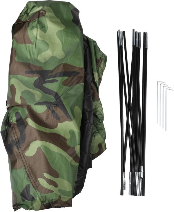 Tent for Camping Hiking 1-2 Person Ultralight Camouflage with Water-Resistant Polyester Fiberglass Poles Mesh Roof Ventilation Removable Sun Shield for Outdoor Use(1 person)